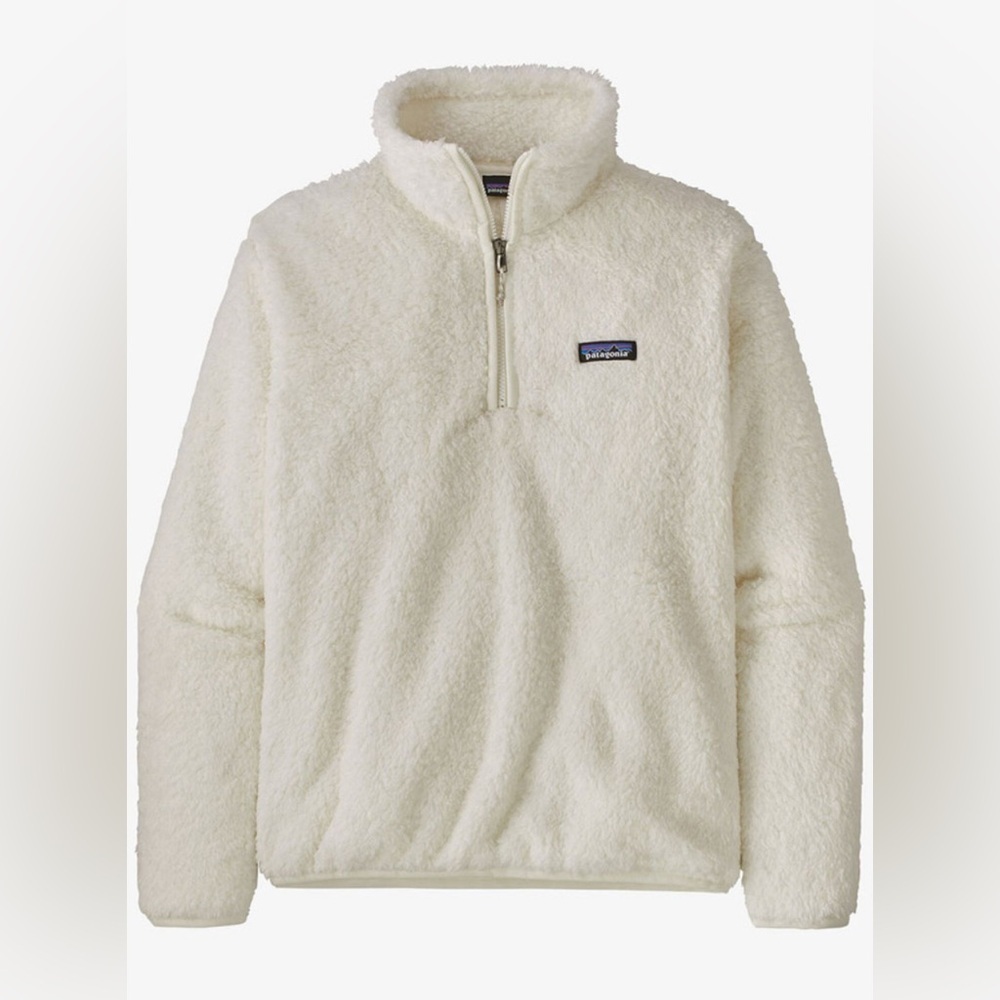 Patagonia Quarter Zip Fleece Pullover Ivory Size: Small